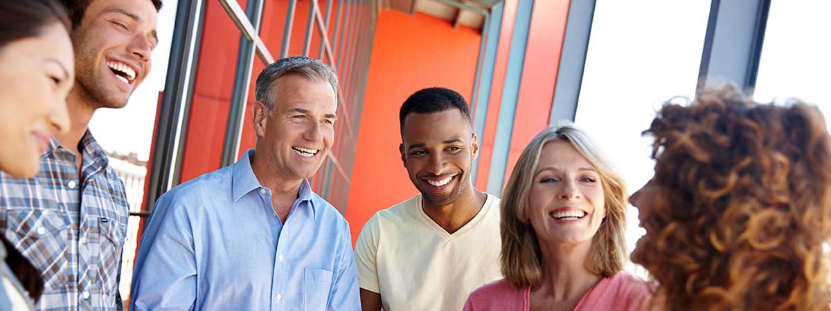 Group of friends talking